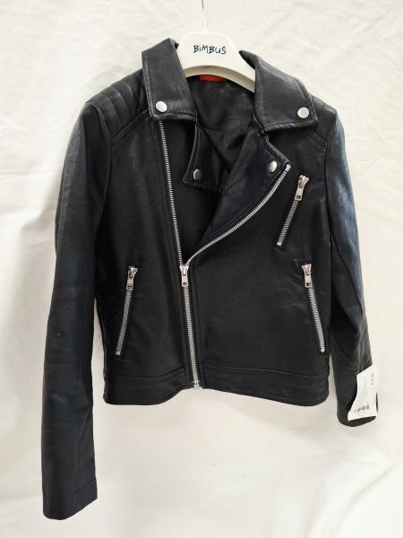 CHIODO PEPPERTS ECOPELLE NERA TG 6/7 ANNI