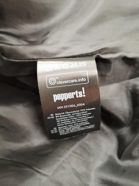 CHIODO PEPPERTS ECOPELLE NERA TG 6/7 ANNI