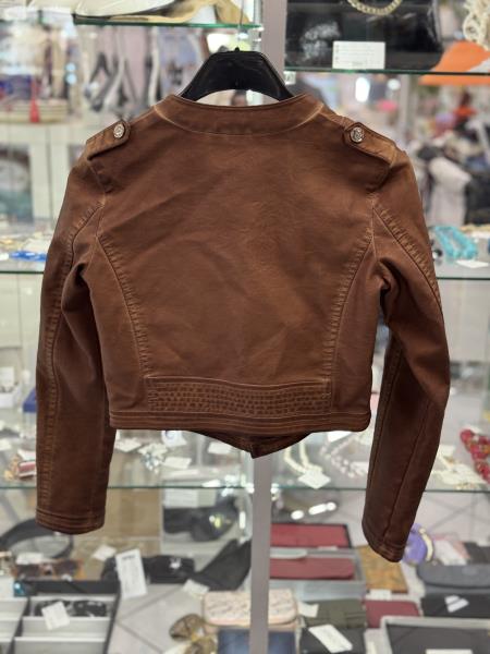 CHIODO TWIN-SET ECOPELLE MARRONE TG 10 ANNI