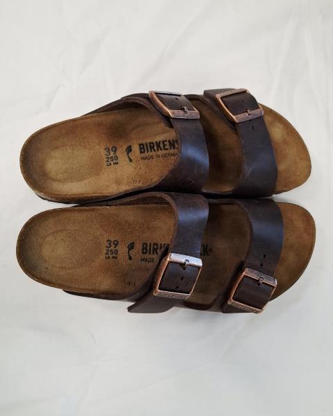CIABATTA BIRKENSTOCK MARRONE PELLE N 39