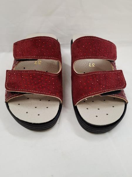 CIABATTA VIRGO ROSSA STRASS N 37 (plantare estraibile)