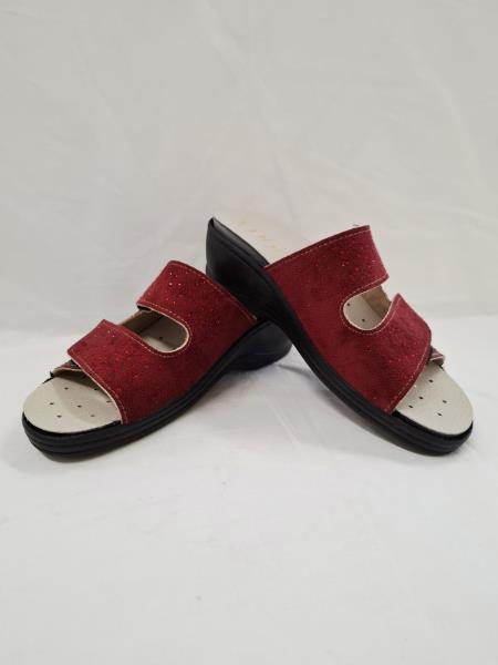 CIABATTA VIRGO ROSSA STRASS N 37 (plantare estraibile)