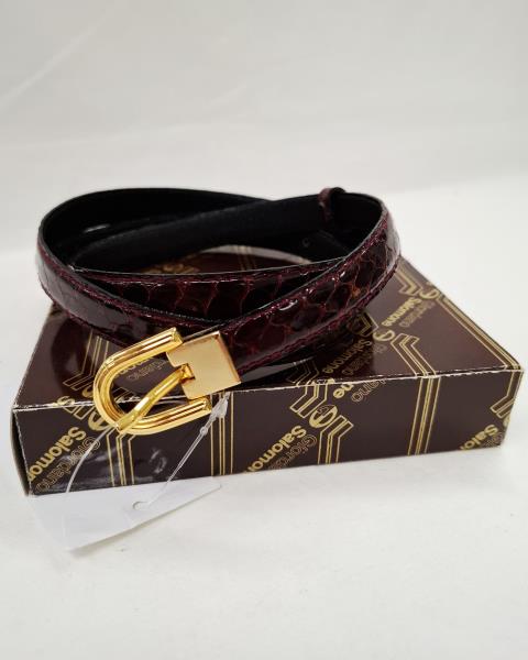 CINTURA PELLE GIORDANO SALOMONE BORDEAUX