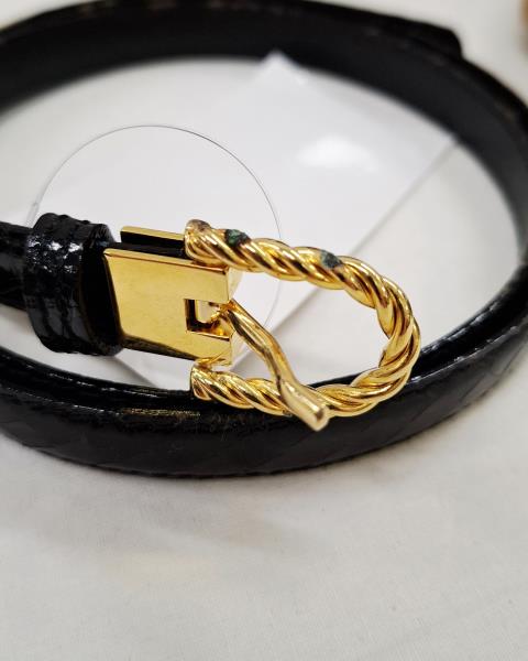 CINTURA PELLE GIORDANO SALOMONE NERA