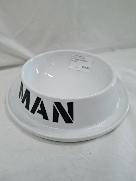 CIOTOLA CANE CERAMICA BIANCA MAN