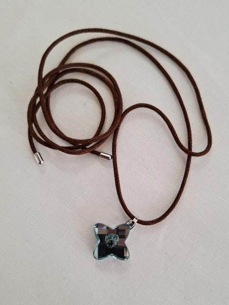 COLLANA SWAROVSKI FIORELLINO AZZURRO