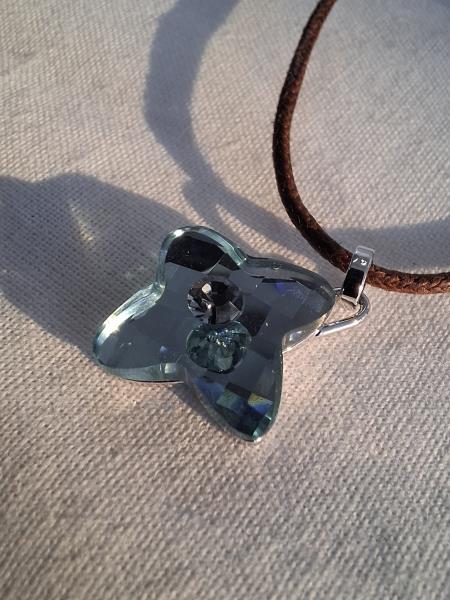 COLLANA SWAROVSKI FIORELLINO AZZURRO