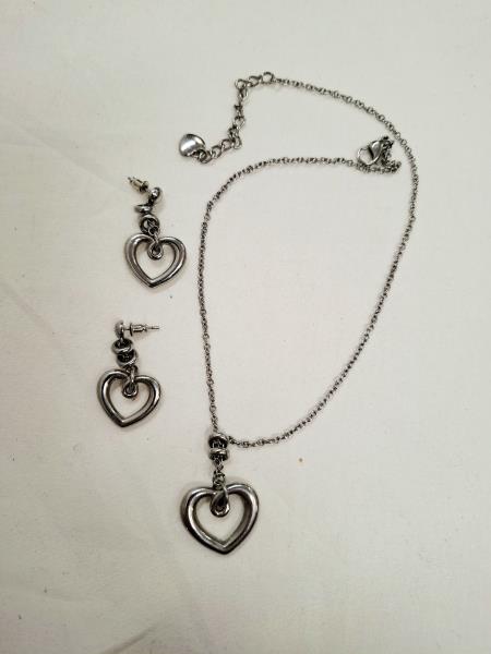 COLLANA CUORE CON ORECCHINI 2 JEWELS