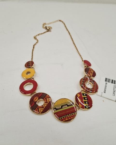 COLLANA DESIGUAL CERCHI COLORATI