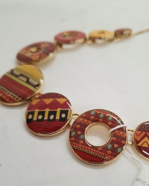 COLLANA DESIGUAL CERCHI COLORATI