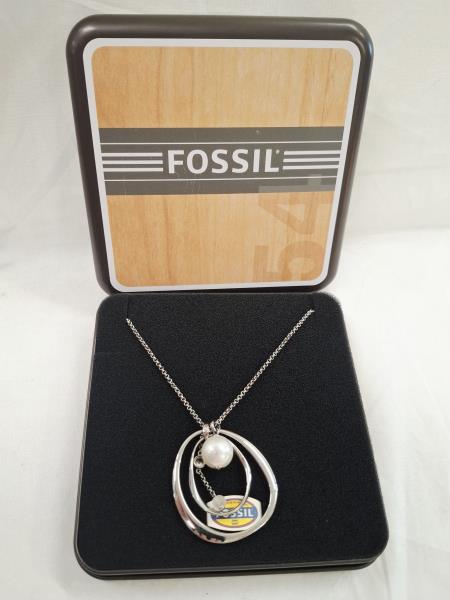 COLLANA FOSSIL CIONDOLO ANELLI PENDENTI PERLINA