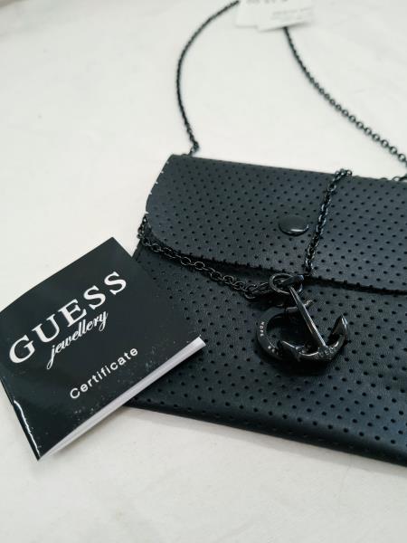 COLLANA NERA GUESS ANCORA