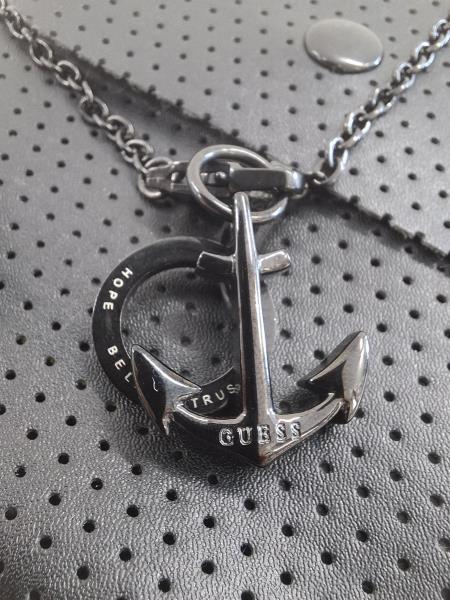 COLLANA NERA GUESS ANCORA