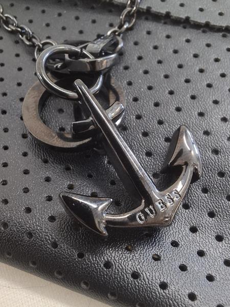 COLLANA NERA GUESS ANCORA