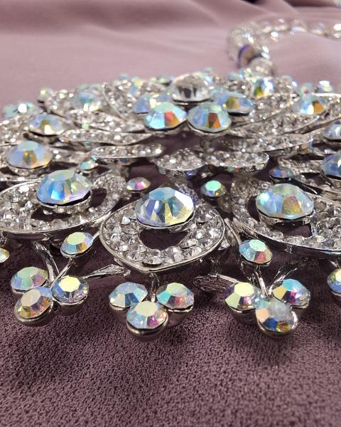 COLLANA OPHELIA ARTIGIANALE CRISTALLI FIORE