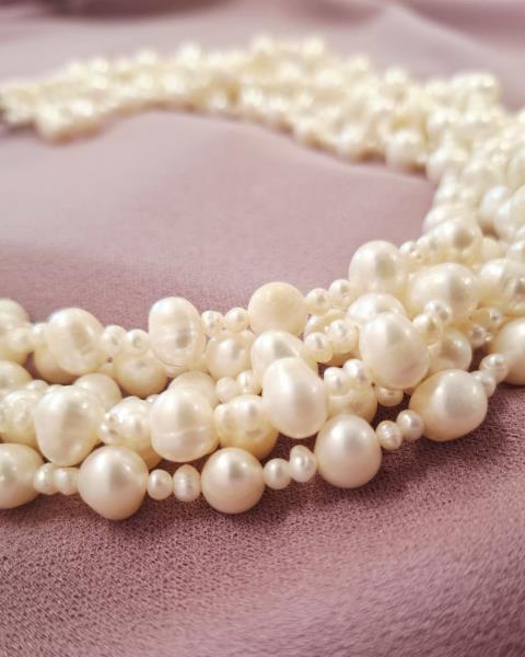 COLLANA OPHELIA PERLE CIONDOLO FIORE