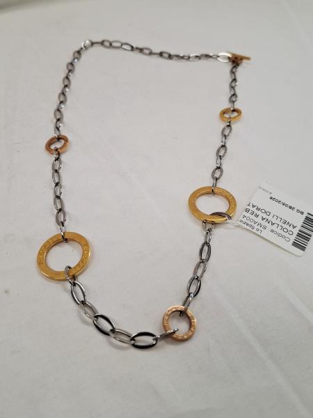 COLLANA REBECCA MAGLIA ANELLI DORATI