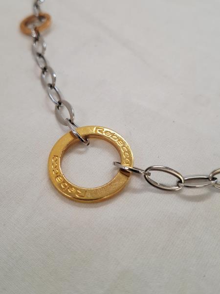 COLLANA REBECCA MAGLIA ANELLI DORATI