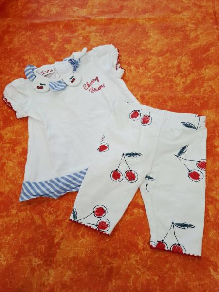 COMPLETINO BRUMS BIANCO CILIEGIE TG 6 MESI