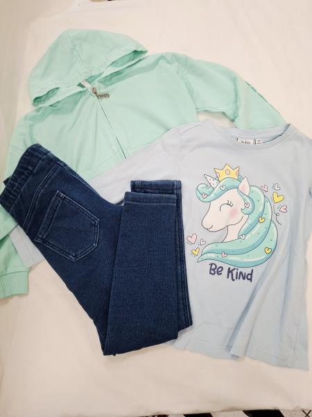 COMPLETO BLUKIDS 6/7 ANNI (FELPA+MAGLIA+LEGGINS