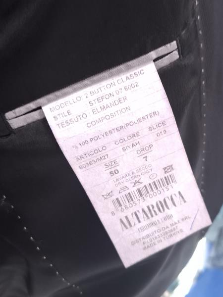 COMPLETO UOMO ALTAROCCA TG 50 NERO RIGHINE