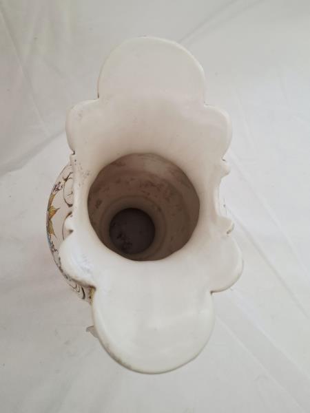 COPPA CERAMICA BIANCA FIORI