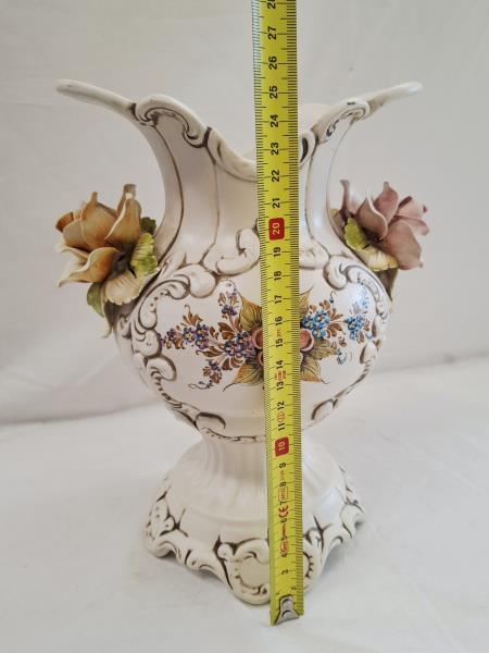 COPPA CERAMICA BIANCA FIORI