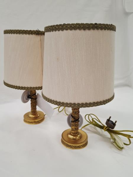 COPPIA ABATJOUR DORATE