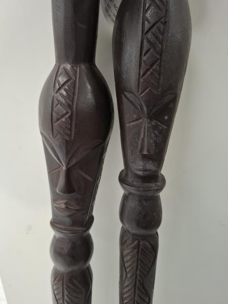 COPPIA BASTONI LEGNO ETNICI
