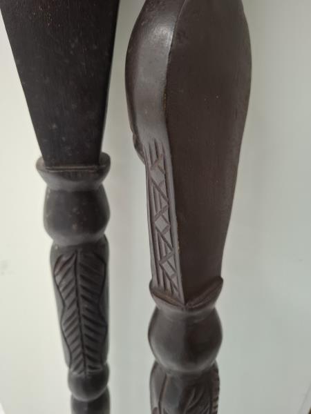 COPPIA BASTONI LEGNO ETNICI