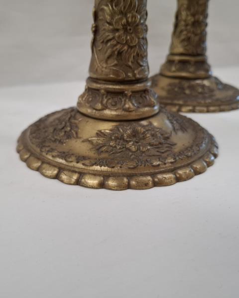 COPPIA CANDELABRI IN BRONZO 3 FIAMME