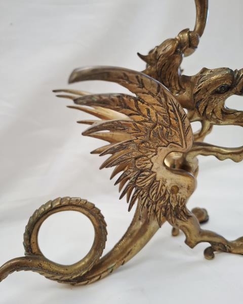 COPPIA CANDELABRI 3 FIAMME BRONZO