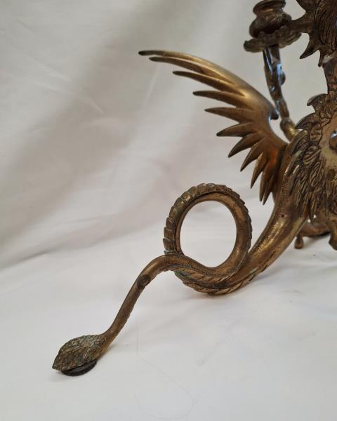 COPPIA CANDELABRI 3 FIAMME BRONZO