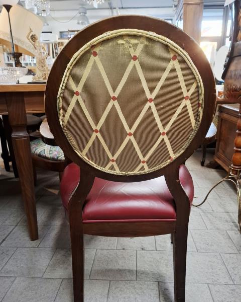 COPPIA POLTRONE ROSSE VINTAGE STRUTTURA LEGNO