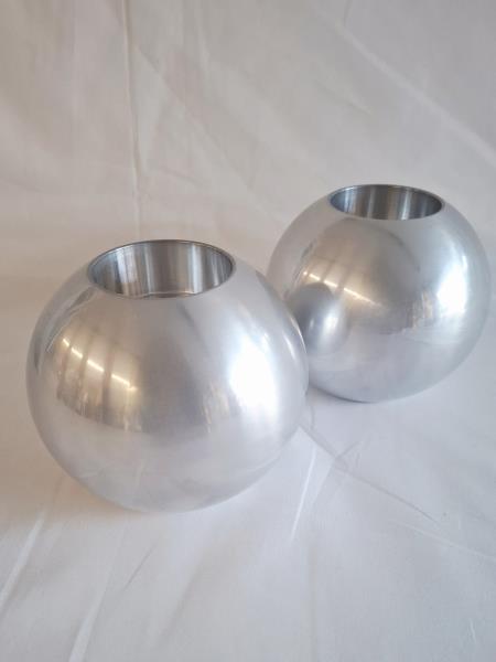 COPPIA PORTACANDELE ALLUMINIO IKEA