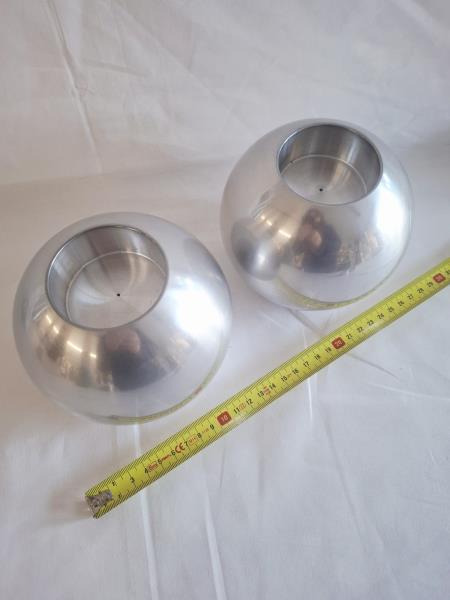 COPPIA PORTACANDELE ALLUMINIO IKEA