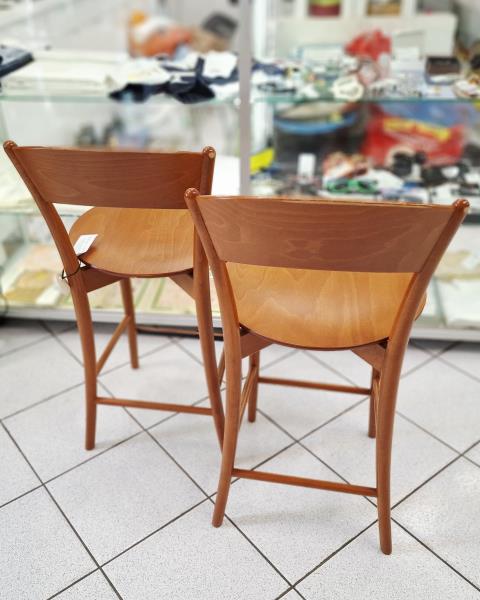 COPPIA SGABELLI LEGNO CALLIGARIS CON SEDUTA