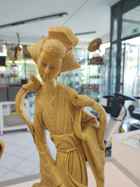 COPPIA STATUE ORIENTALI VINTAGE