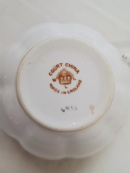 COPPIA TAZZINE COURT CHINA ENGLAND CON PIATTINI