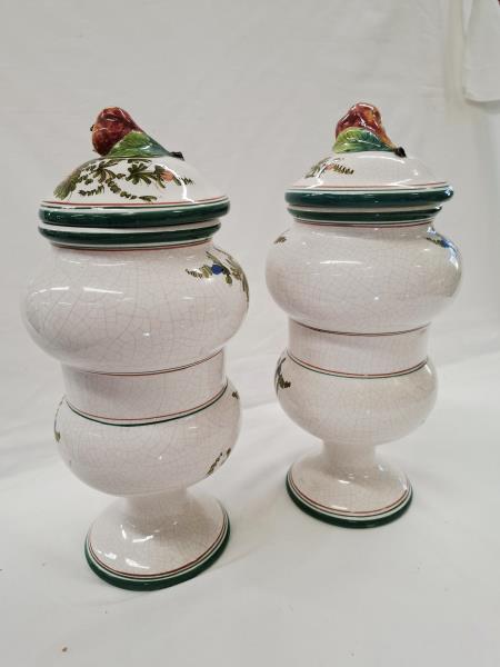 COPPIA VASI FARMACIA (un coperchio interno sbeccato)