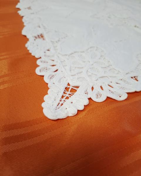 COPRICUSCINO BIANCO PIZZO E RICAMI