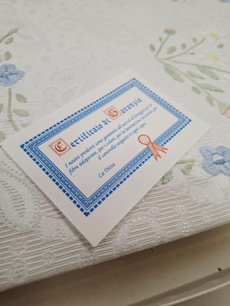 COPRILETTO MATRIMONIALE BIANCO RICAMATO