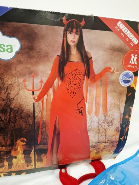 COSTUME CARNEVALE DIAVOLETTA TG M/L