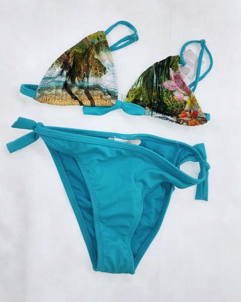 COSTUME MAYORAL 2 PEZZI AZZURRO FIORI NUOVO! TG 12 ANNI