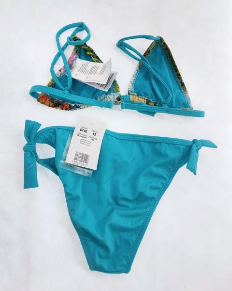 COSTUME MAYORAL 2 PEZZI AZZURRO FIORI NUOVO! TG 12 ANNI