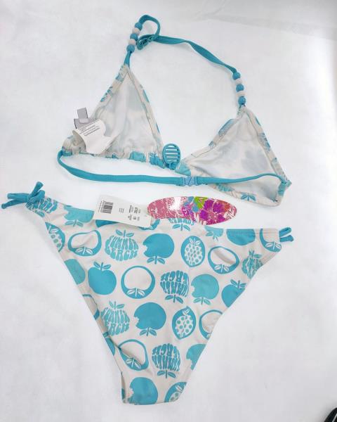COSTUME MAYORAL 2 PEZZI BIANCO AZZURRO FRUTTI NUOVO! TG 18 ANNI