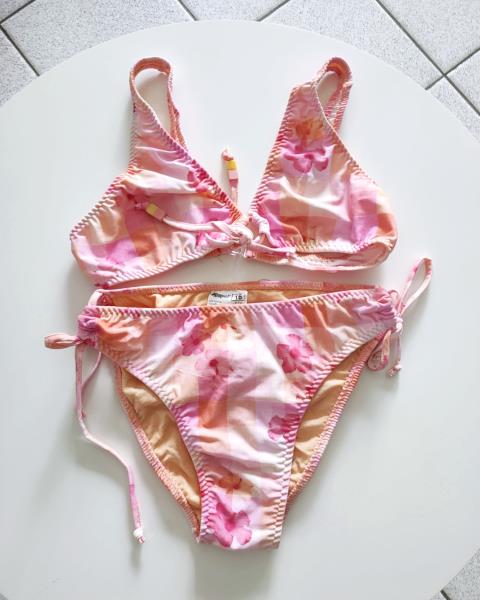 COSTUME MAYORAL 2 PEZZI ROSA FIORI  NUOVO! TG 16 ANNI