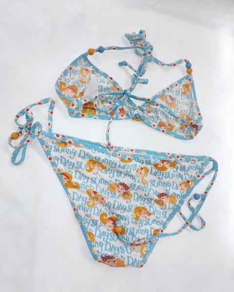 COSTUME MAYORAL 2 PEZZI SCRITTE AZZURRE NUOVO! TG 16 ANNI