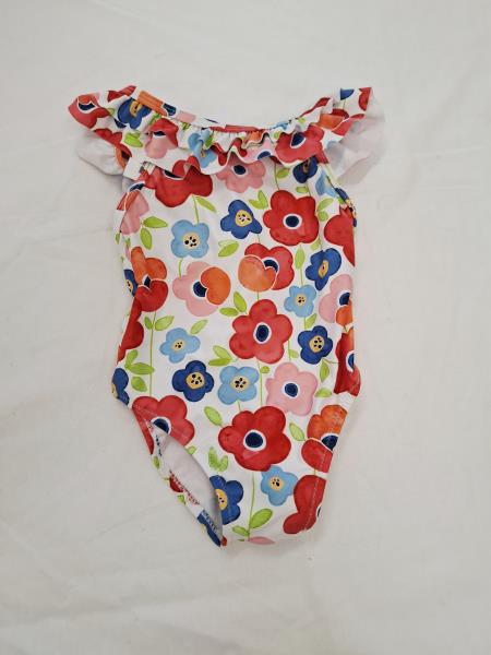 COSTUME MAYORAL BIANCO FIORI TG 18 MESI