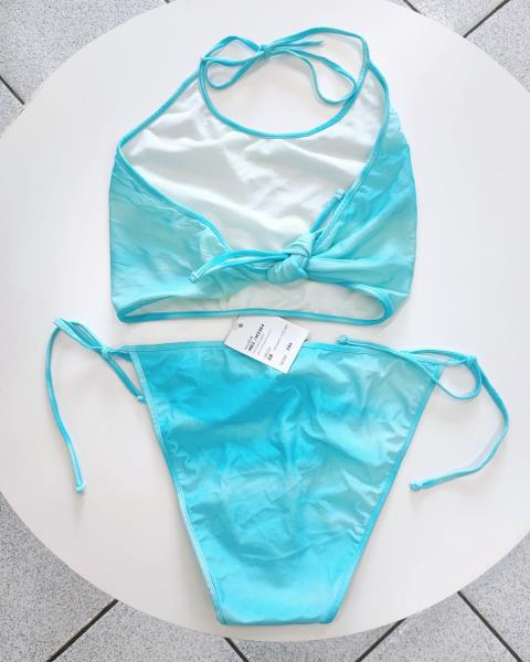 COSTUME MIRTILLO 2 PEZZI AZZURRO TG 16 ANNI NUOVO!